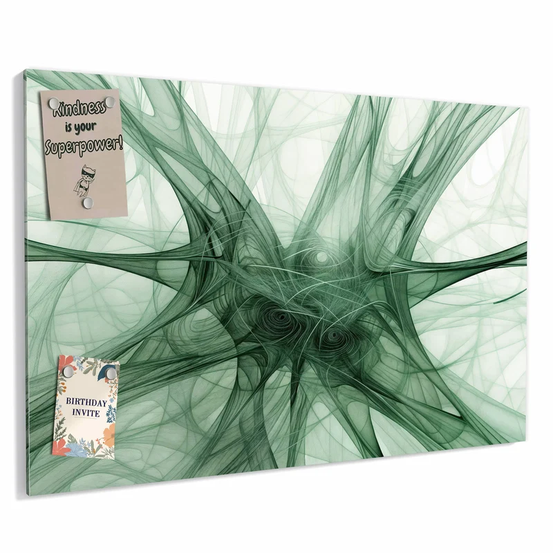 Metall Magnettafel - Grünes Netzmuster