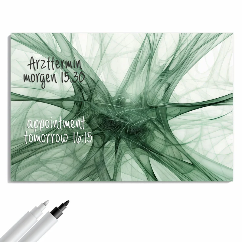 Metall Magnettafel - Grünes Netzmuster