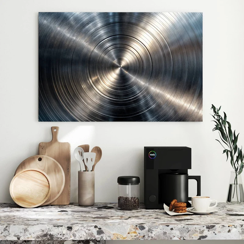 Metall Magnettafel - Konzentrische Kreise