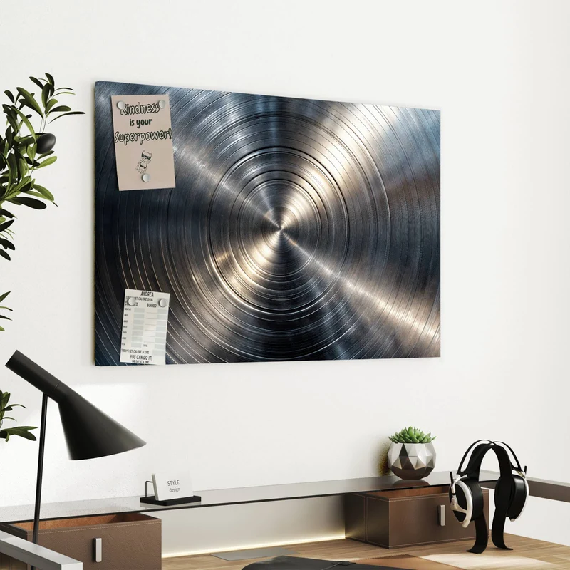 Metall Magnettafel - Konzentrische Kreise