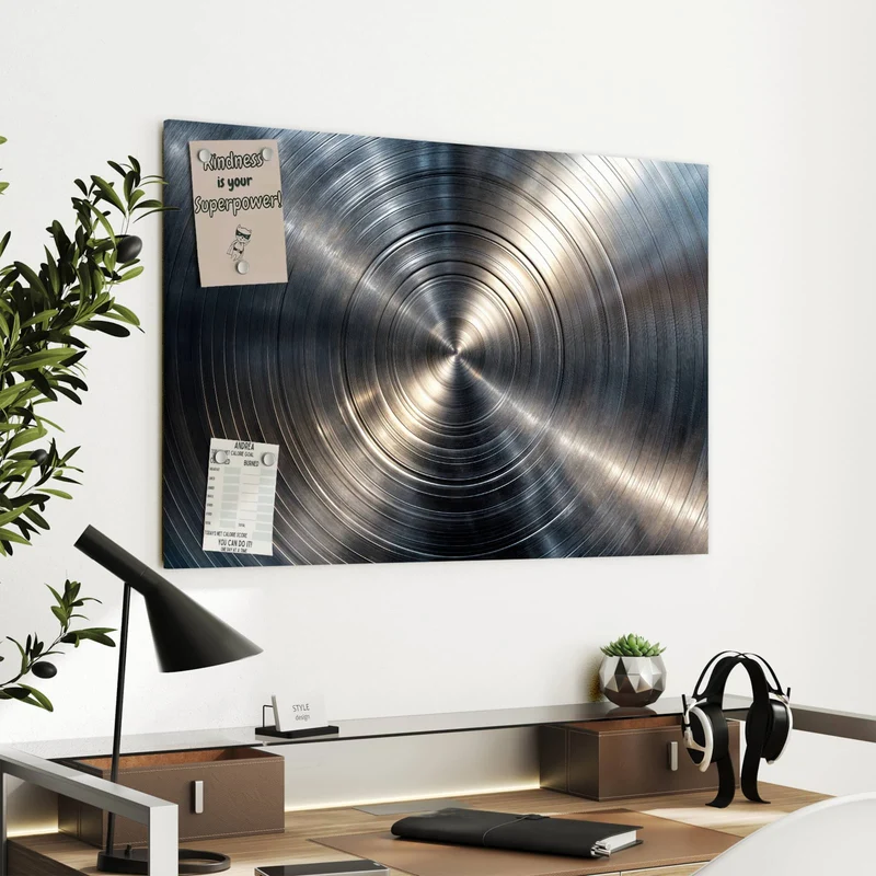 Metall Magnettafel - Konzentrische Kreise