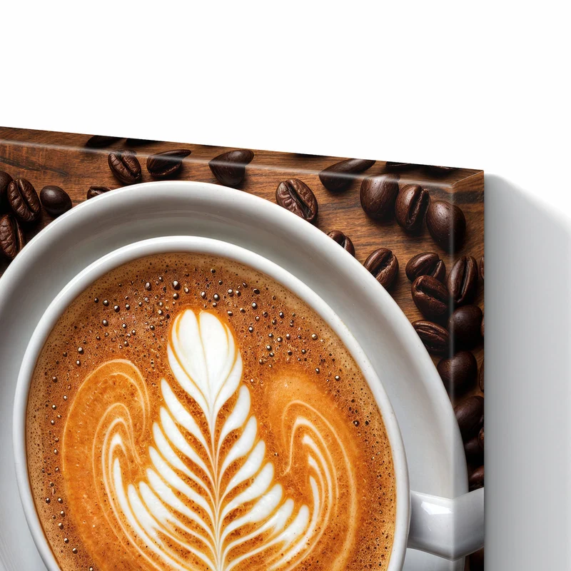 Metall Magnettafel - Kaffee mit Latte Art