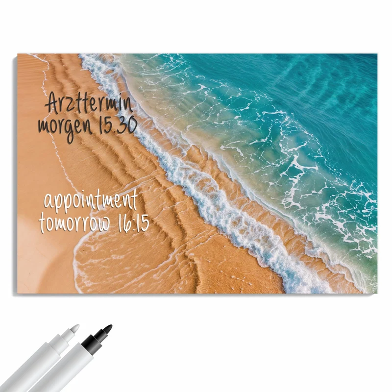 Metall Magnettafel - Sandrippen am Ufer
