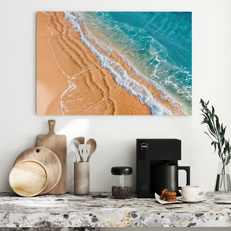 Metall Magnettafel - Sandrippen am Ufer