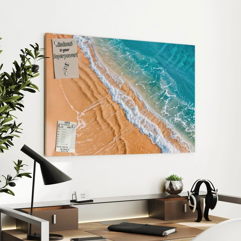 Metall Magnettafel - Sandrippen am Ufer