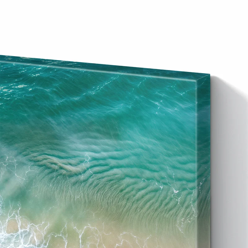 Metall Magnettafel - Brandung aus der Luft
