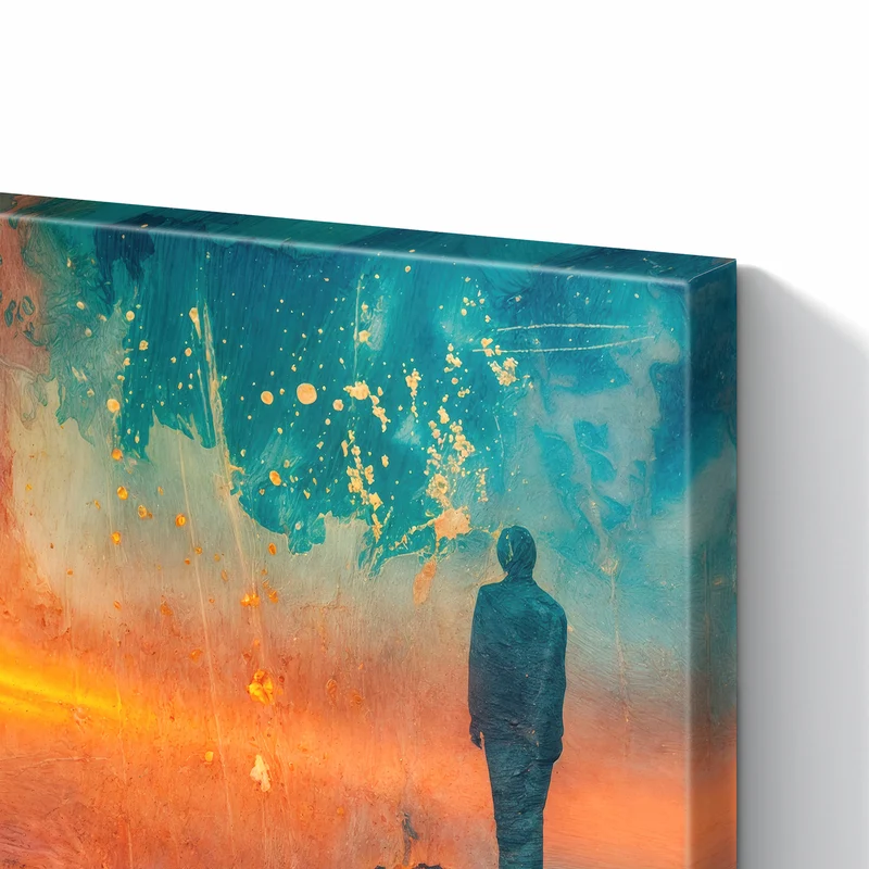Metall Magnettafel - Silhouette am Horizont