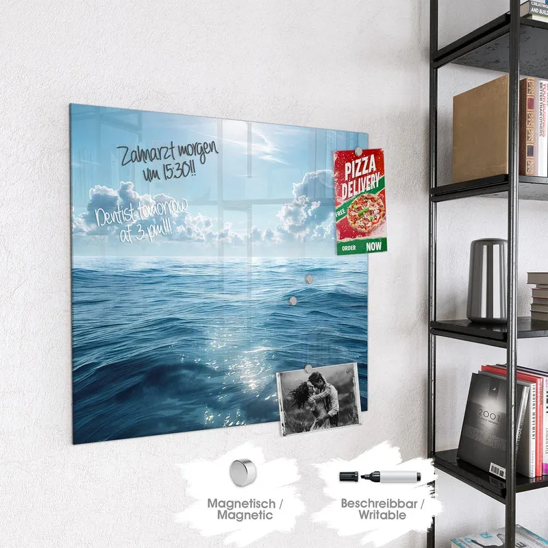 Magnettafel - Ozean unter Wolken