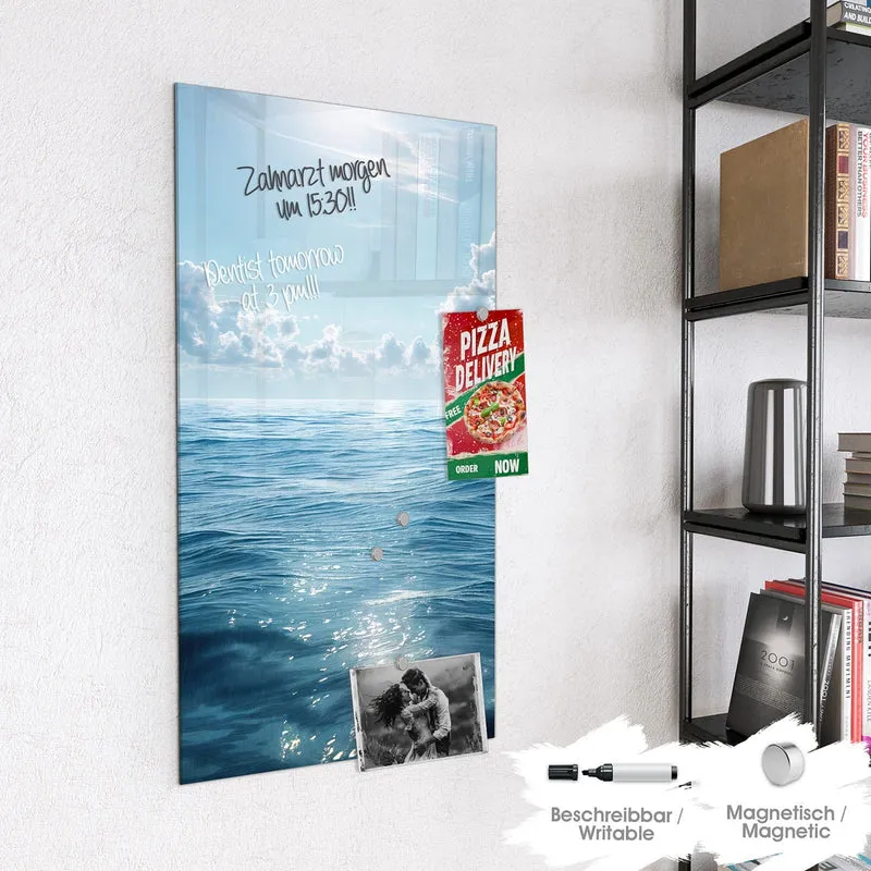 Magnettafel - Ozean unter Wolken