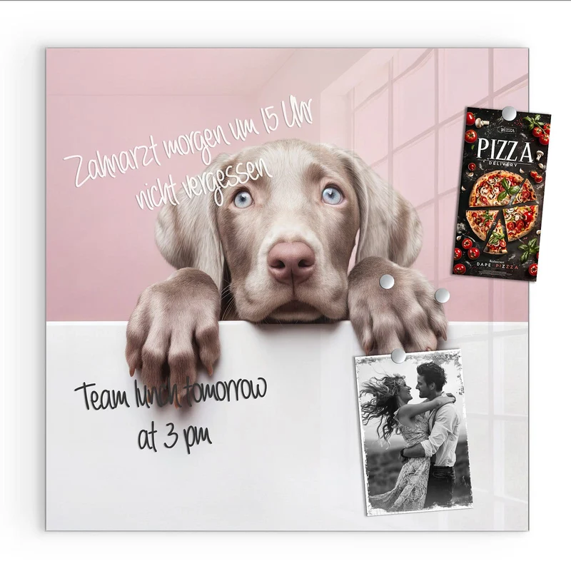 Magnettafel - Weimaraner Welpe