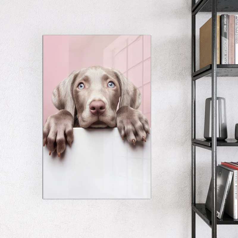 Magnettafel - Weimaraner Welpe