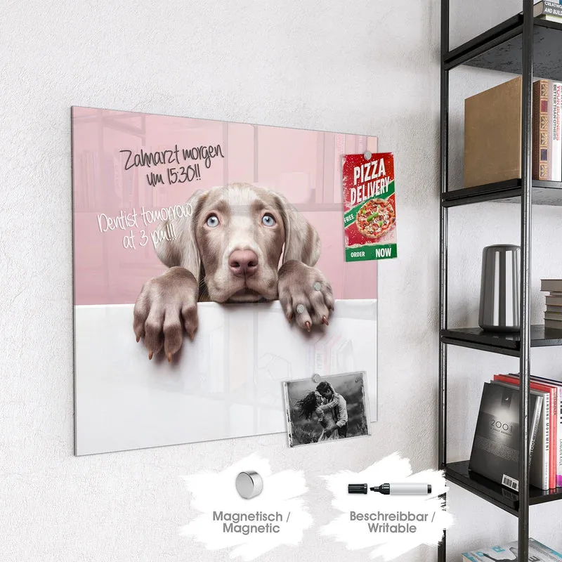 Magnettafel - Weimaraner Welpe