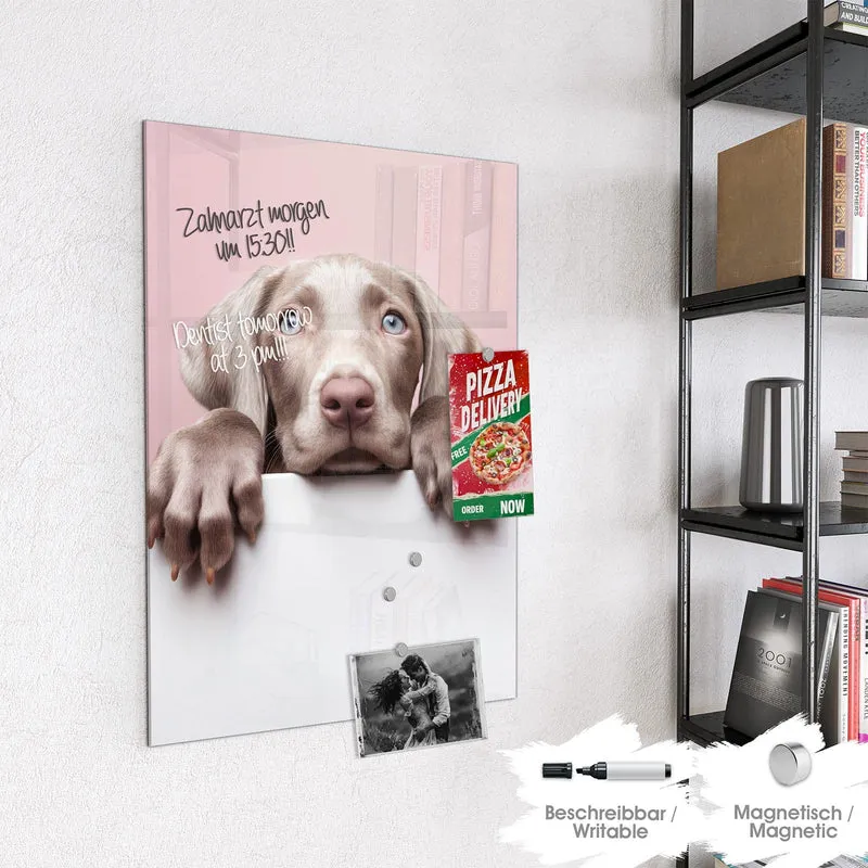 Magnettafel - Weimaraner Welpe