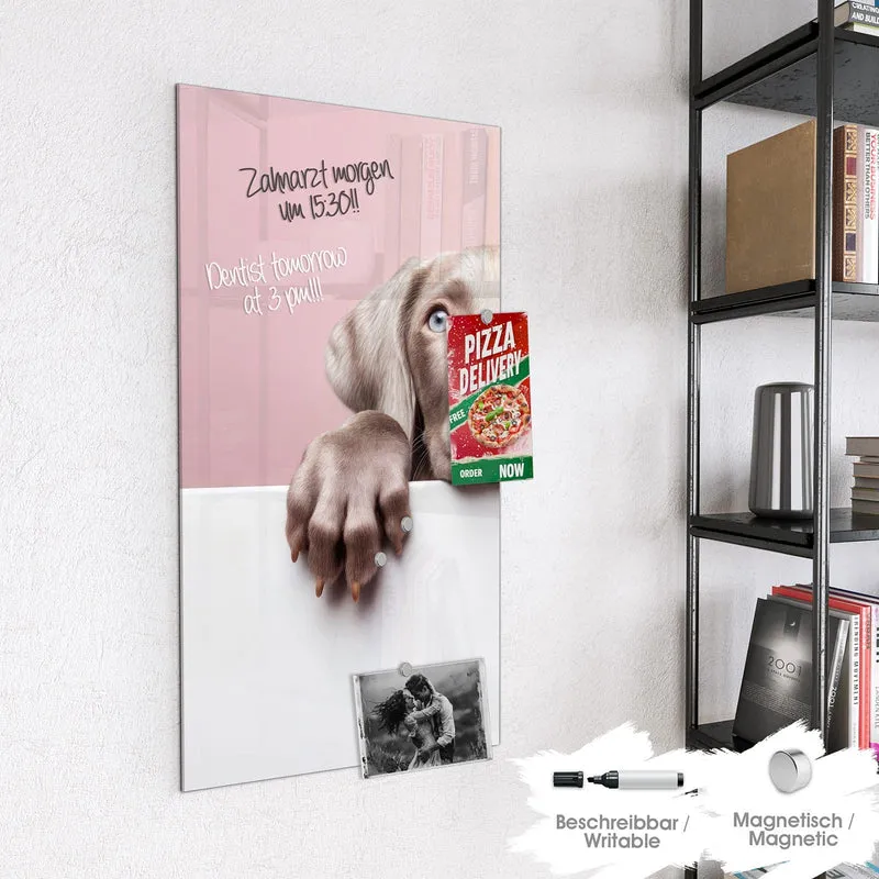 Magnettafel - Weimaraner Welpe