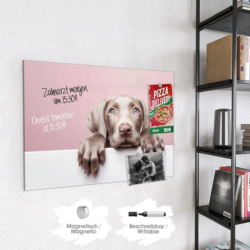 Magnettafel - Weimaraner Welpe