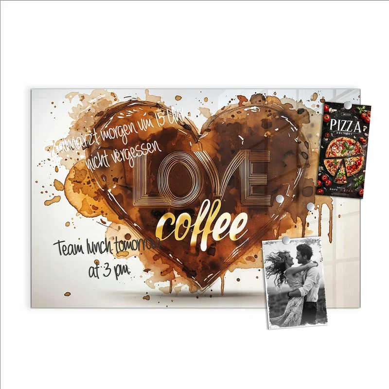 Magnettafel - Kaffeeherz