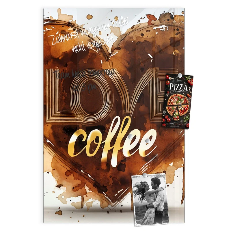 Magnettafel - Kaffeeherz