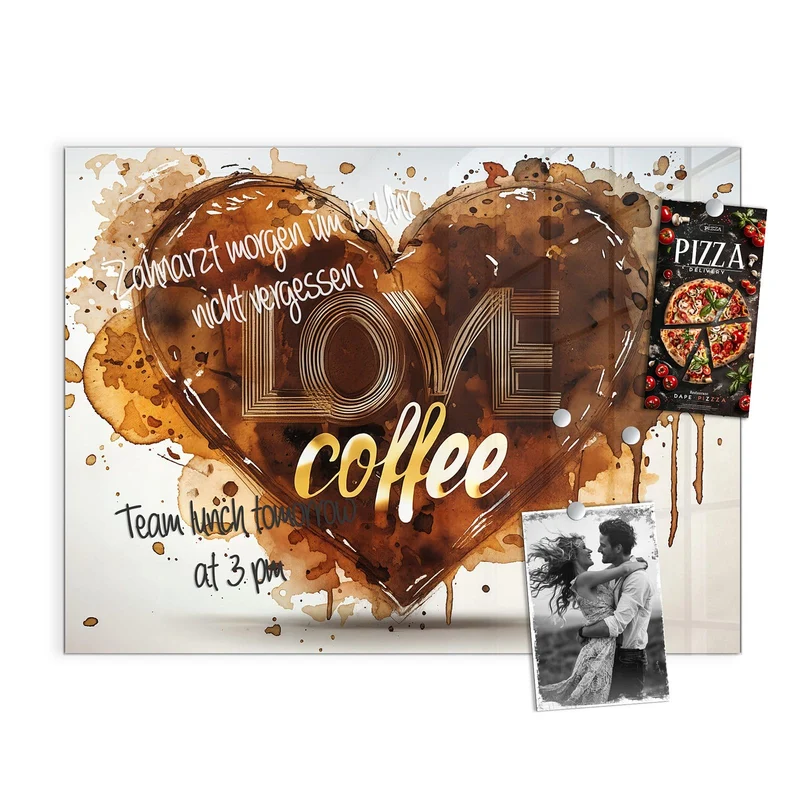 Magnettafel - Kaffeeherz