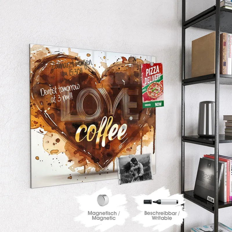 Magnettafel - Kaffeeherz