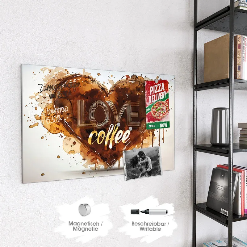Magnettafel - Kaffeeherz