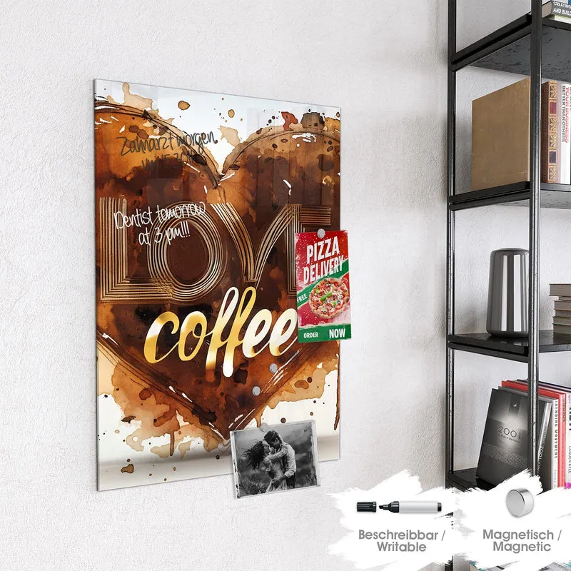Magnettafel - Kaffeeherz