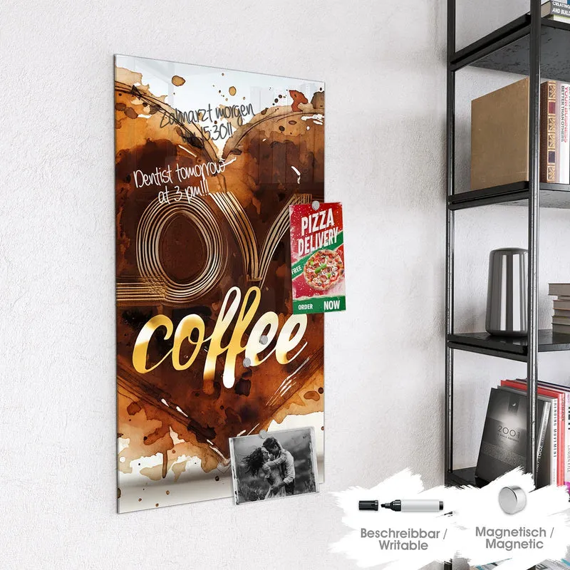 Magnettafel - Kaffeeherz