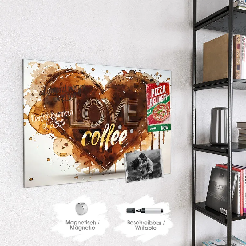 Magnettafel - Kaffeeherz