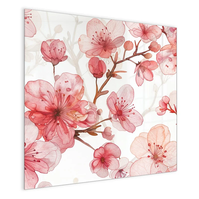Magnettafel - Kirschblüten in Aquarell