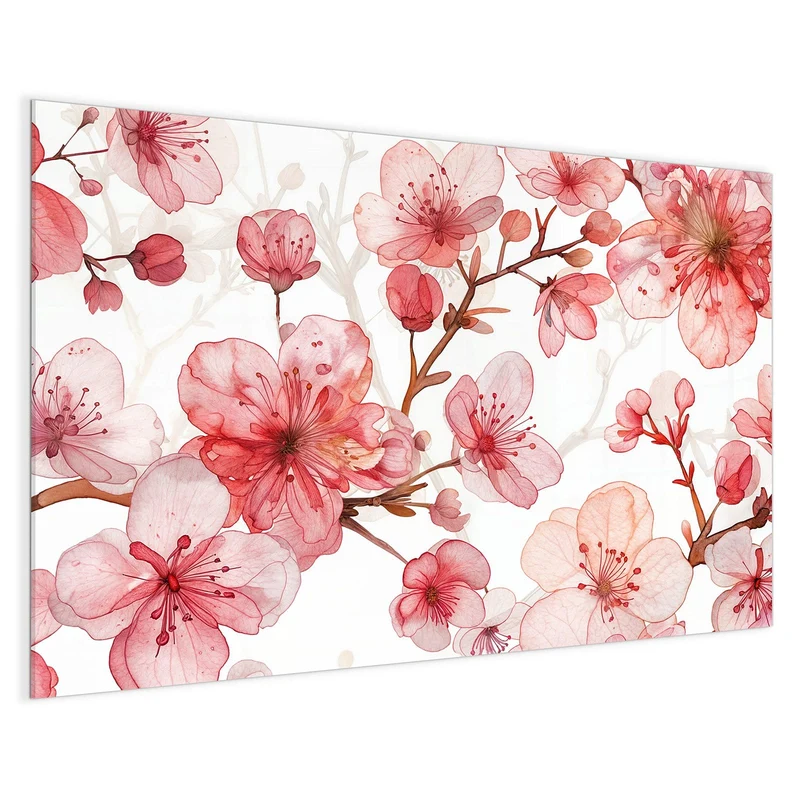Magnettafel - Kirschblüten in Aquarell