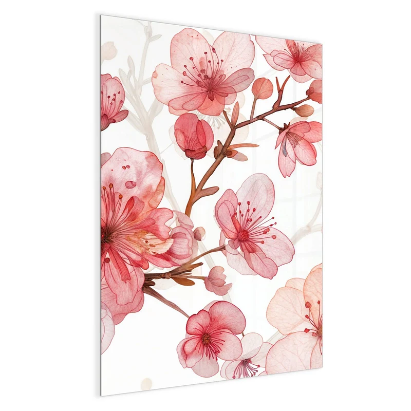 Magnettafel - Kirschblüten in Aquarell