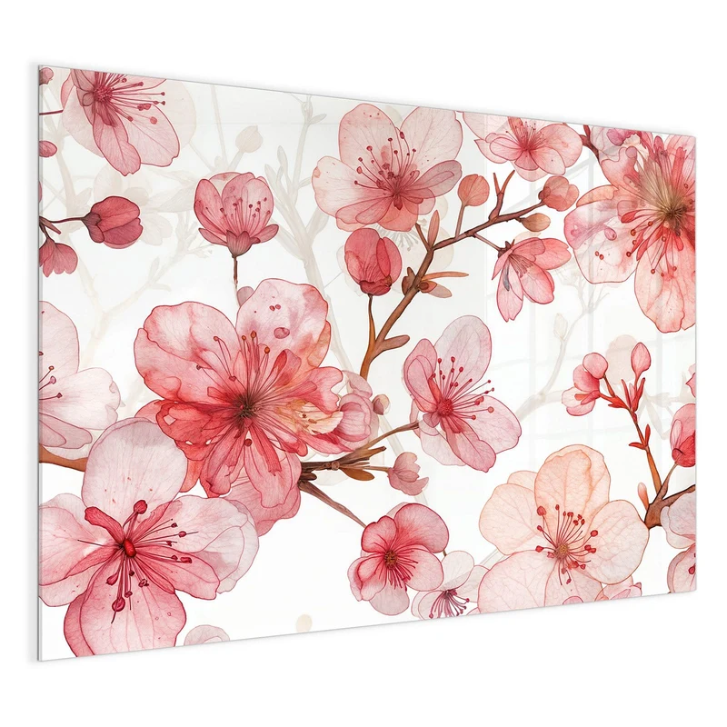 Magnettafel - Kirschblüten in Aquarell