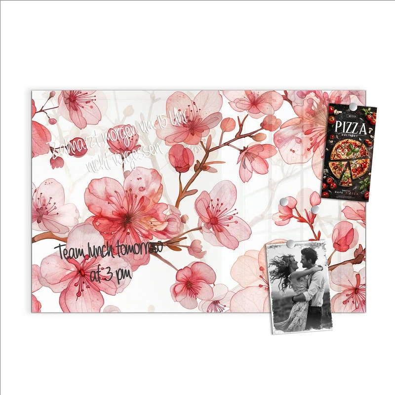 Magnettafel - Kirschblüten in Aquarell
