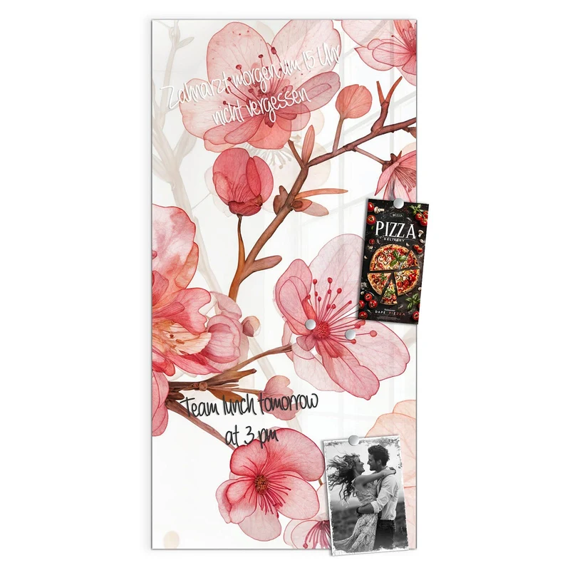 Magnettafel - Kirschblüten in Aquarell