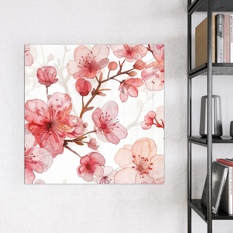 Magnettafel - Kirschblüten in Aquarell