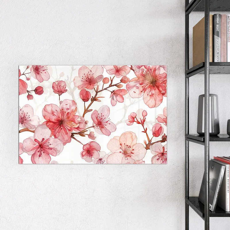 Magnettafel - Kirschblüten in Aquarell