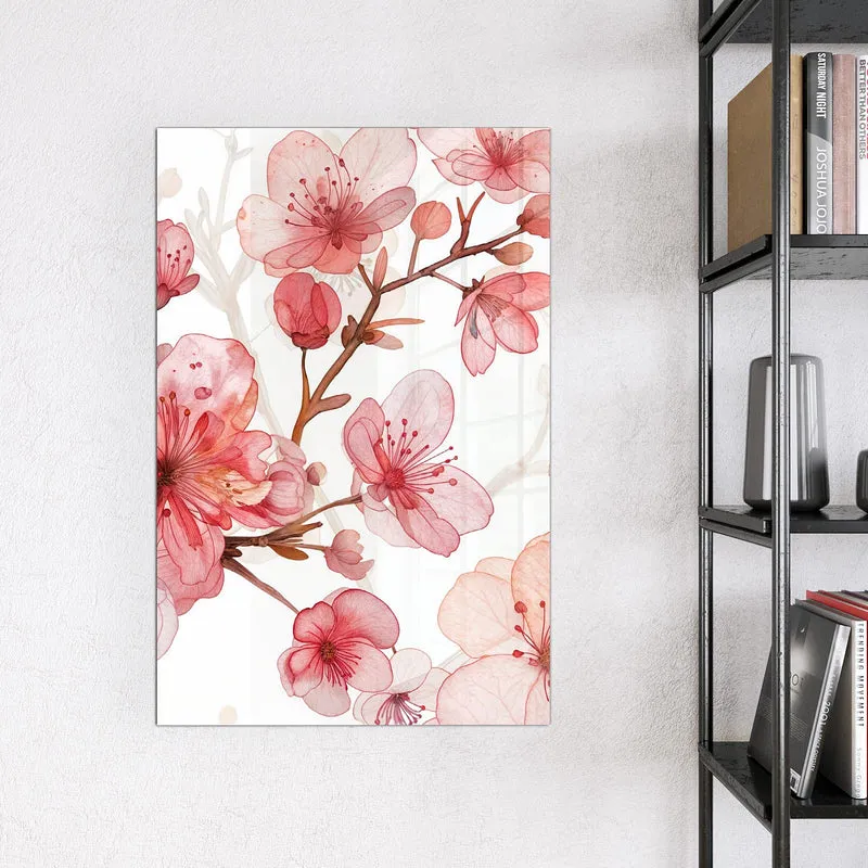 Magnettafel - Kirschblüten in Aquarell