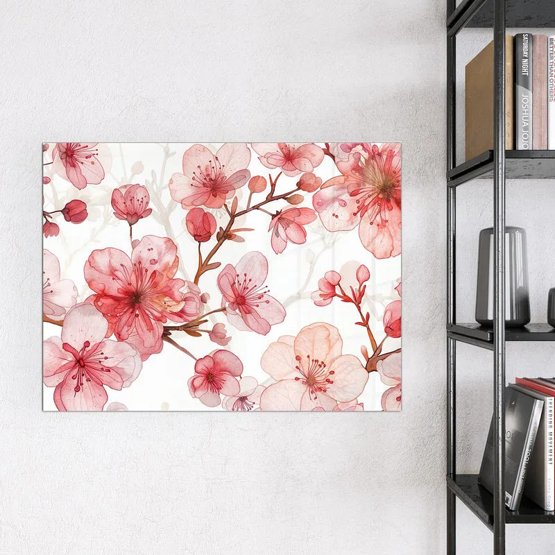 Magnettafel - Kirschblüten in Aquarell
