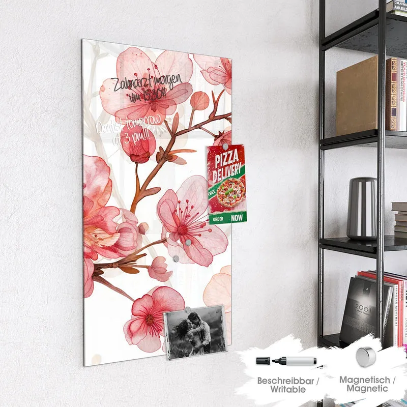 Magnettafel - Kirschblüten in Aquarell