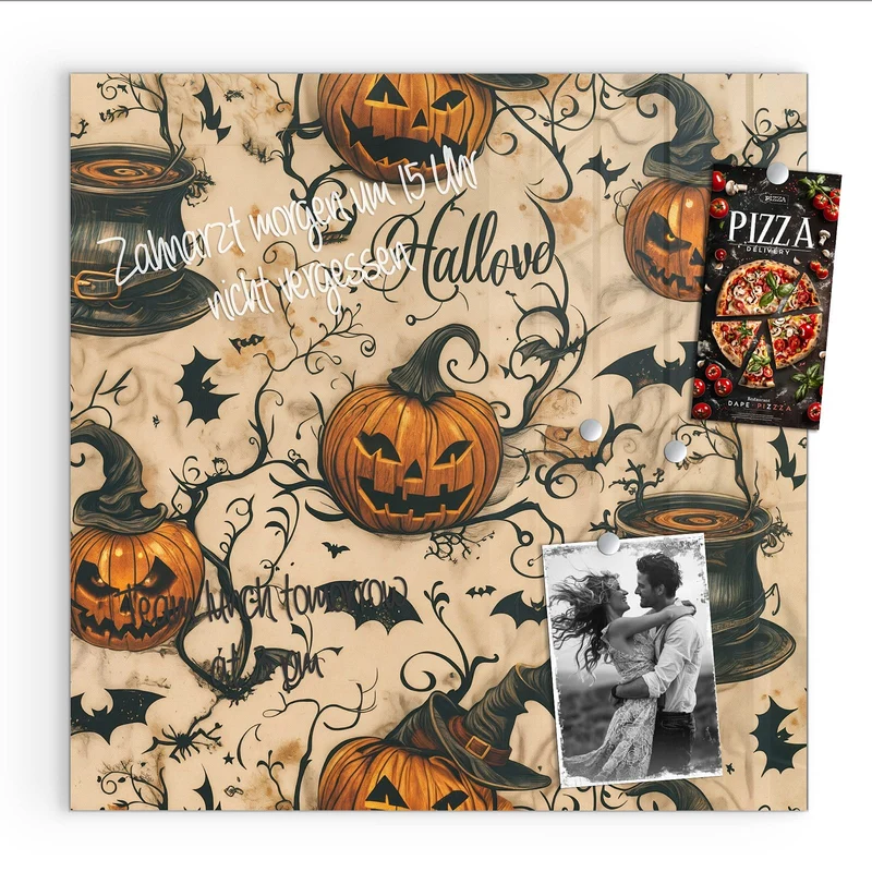 Magnettafel - Halloween Kürbisse