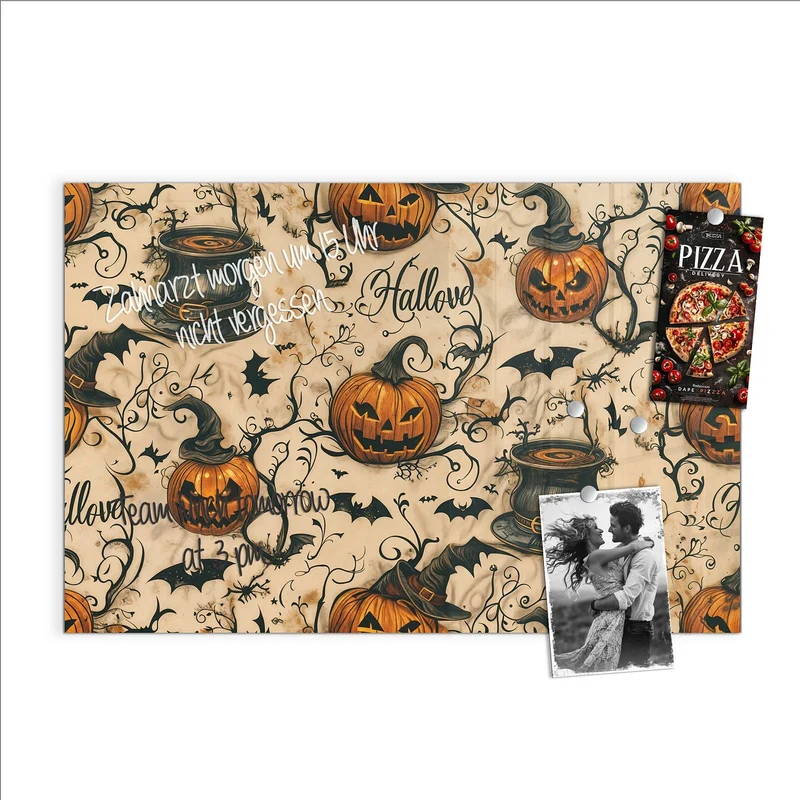 Magnettafel - Halloween Kürbisse