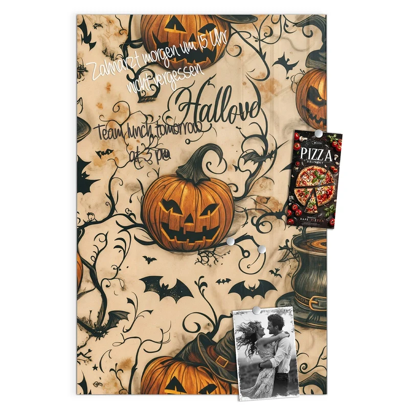 Magnettafel - Halloween Kürbisse