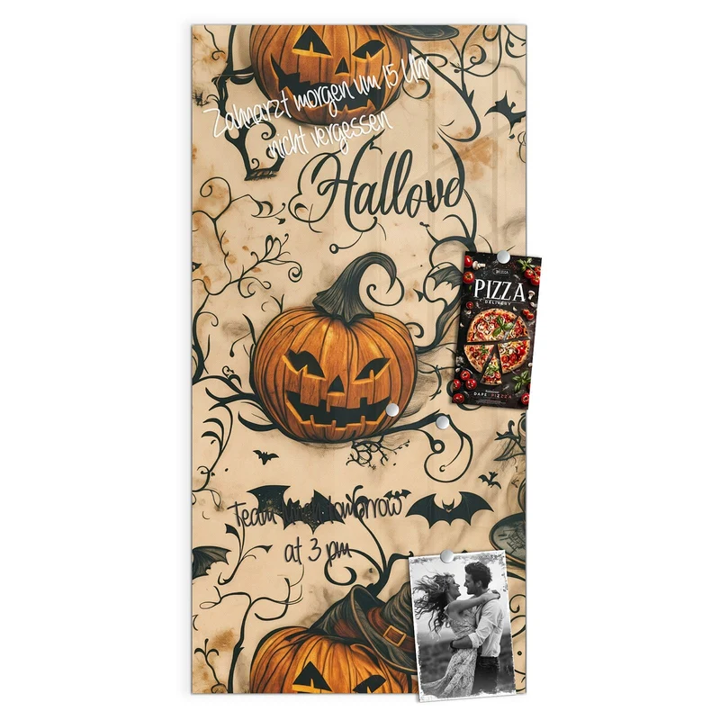 Magnettafel - Halloween Kürbisse