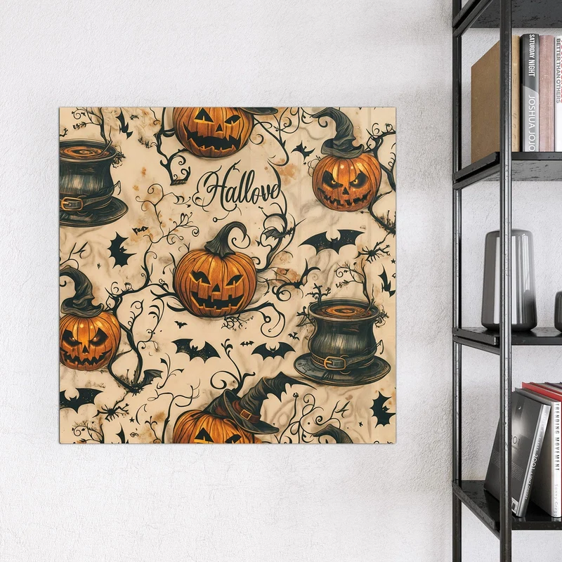 Magnettafel - Halloween Kürbisse