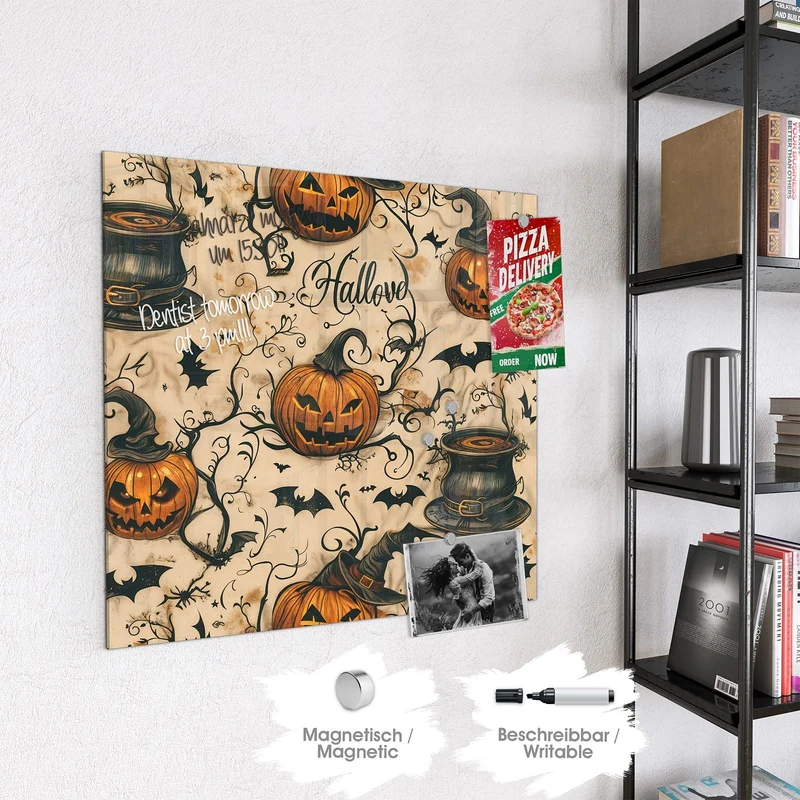 Magnettafel - Halloween Kürbisse