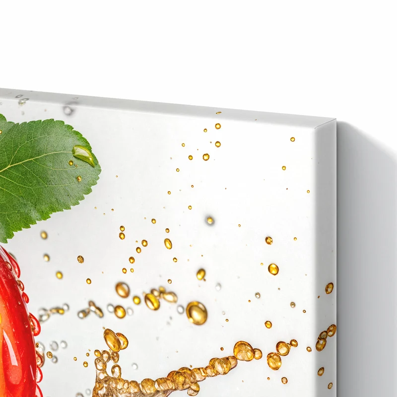 Metall Magnettafel - Apfel mit Saftspritzer