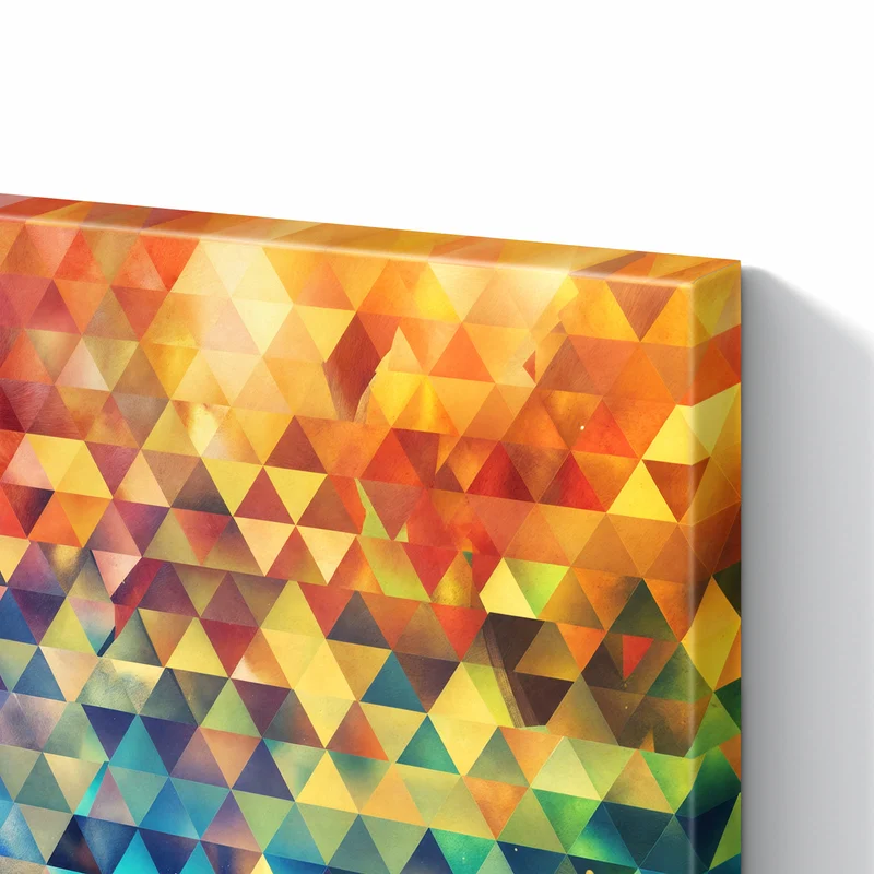 Metall Magnettafel - Bunte Dreiecke