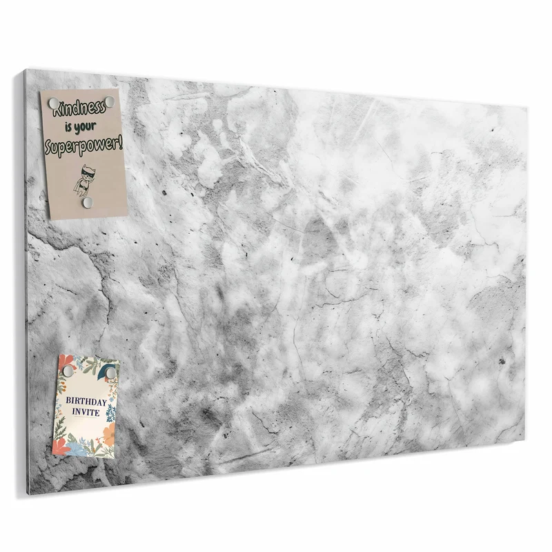 Metall Magnettafel - Weißer Marmor
