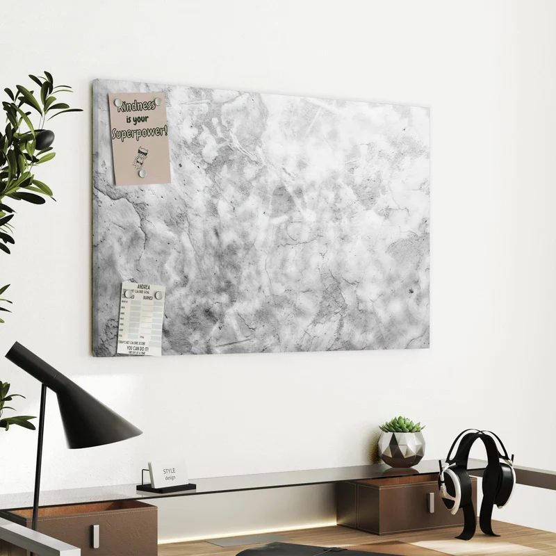 Metall Magnettafel - Weißer Marmor