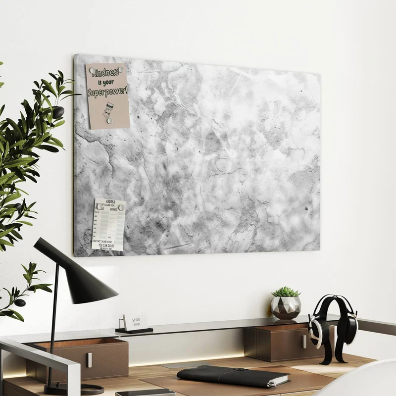 Metall Magnettafel - Weißer Marmor