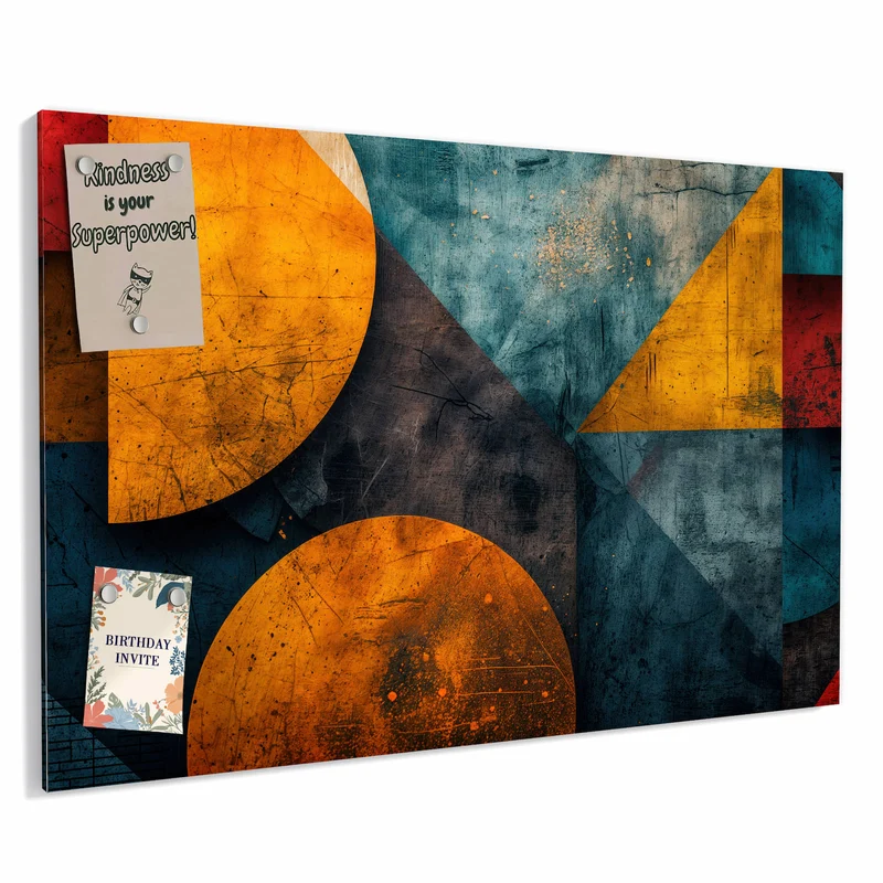 Metall Magnettafel - Kreise und Dreiecke
